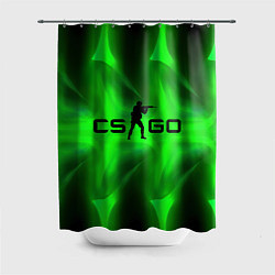 Шторка для душа CSGO green logo, цвет: 3D-принт