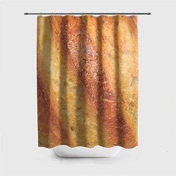 Шторка для душа Корочка батона, цвет: 3D-принт