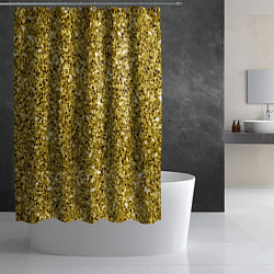 Шторка для душа Золотая крошка, цвет: 3D-принт — фото 2