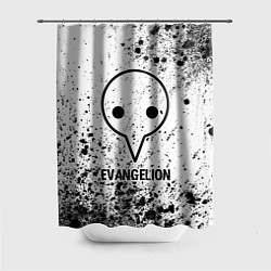 Шторка для ванной Evangelion glitch на светлом фоне