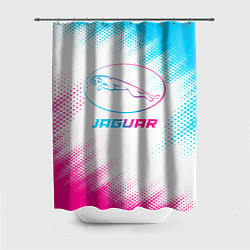 Шторка для душа Jaguar neon gradient style, цвет: 3D-принт