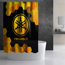 Шторка для душа Yamaha - gold gradient, цвет: 3D-принт — фото 2