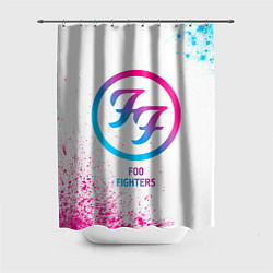 Шторка для ванной Foo Fighters neon gradient style