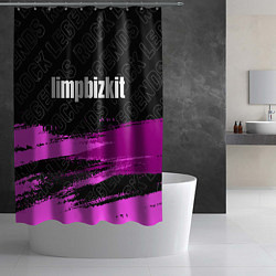 Шторка для душа Limp Bizkit rock legends: символ сверху, цвет: 3D-принт — фото 2
