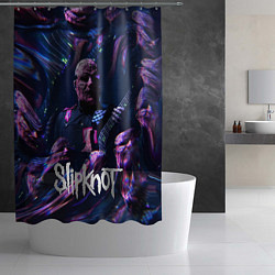 Шторка для душа Slipknot: guitar, цвет: 3D-принт — фото 2