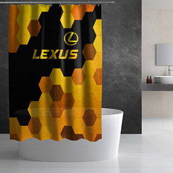 Шторка для душа Lexus - gold gradient: символ сверху, цвет: 3D-принт — фото 2