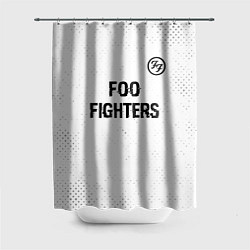 Шторка для душа Foo Fighters glitch на светлом фоне посередине, цвет: 3D-принт