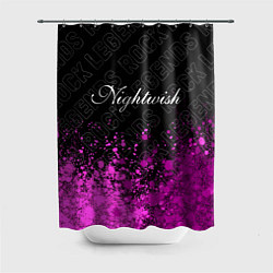 Шторка для душа Nightwish rock legends посередине, цвет: 3D-принт