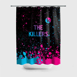 Шторка для душа The Killers - neon gradient посередине, цвет: 3D-принт