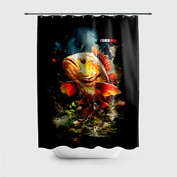 Шторка для душа Carp fisherman, цвет: 3D-принт