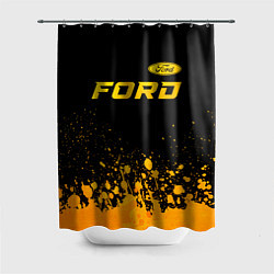 Шторка для душа Ford - gold gradient посередине, цвет: 3D-принт