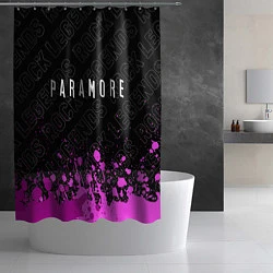 Шторка для душа Paramore rock legends посередине, цвет: 3D-принт — фото 2