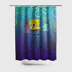 Шторка для ванной Spongebob workout