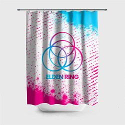 Шторка для душа Elden Ring neon gradient style, цвет: 3D-принт