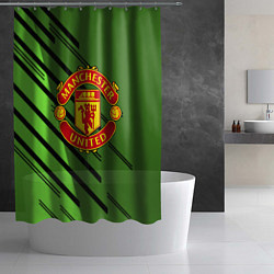 Шторка для душа ФК Манчестер Юнайтед спорт, цвет: 3D-принт — фото 2