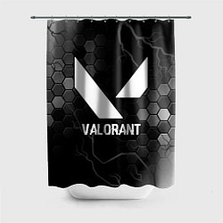 Шторка для ванной Valorant glitch на темном фоне
