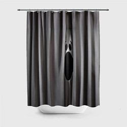 Шторка для душа Призрак в серых шторах, цвет: 3D-принт