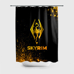 Шторка для душа Skyrim - gold gradient, цвет: 3D-принт