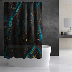 Шторка для душа Разводы на нефтяной луже, цвет: 3D-принт — фото 2