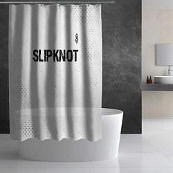 Шторка для душа Slipknot glitch на светлом фоне посередине, цвет: 3D-принт — фото 2