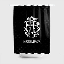 Шторка для ванной Nickelback glitch на темном фоне