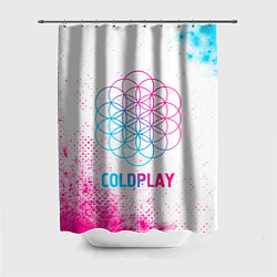 Шторка для ванной Coldplay neon gradient style