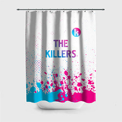 Шторка для ванной The Killers neon gradient style посередине