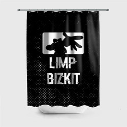 Шторка для ванной Limp Bizkit glitch на темном фоне