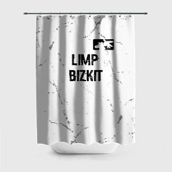 Шторка для ванной Limp Bizkit glitch на светлом фоне посередине