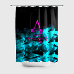 Шторка для ванной Assassins Creed flame neon