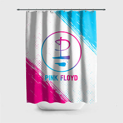 Шторка для ванной Pink Floyd neon gradient style