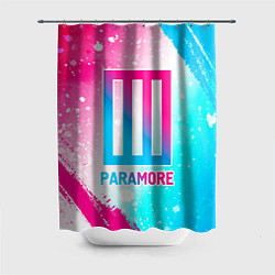 Шторка для ванной Paramore neon gradient style