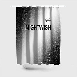 Шторка для душа Nightwish glitch на светлом фоне посередине, цвет: 3D-принт