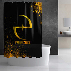 Шторка для душа Evanescence - gold gradient, цвет: 3D-принт — фото 2
