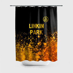Шторка для душа Linkin Park - gold gradient посередине, цвет: 3D-принт