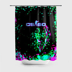 Шторка для душа Counter strike neon skin, цвет: 3D-принт
