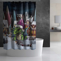 Шторка для душа Дракоша 2024, цвет: 3D-принт — фото 2