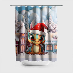 Шторка для ванной Маленький дракончик 2024 год