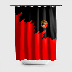Шторка для душа СССР красный стиль силы, цвет: 3D-принт