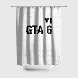 Шторка для душа GTA 6 glitch на светлом фоне посередине, цвет: 3D-принт