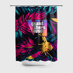 Шторка для душа GTA 6 logo abstract, цвет: 3D-принт
