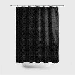 Шторка для душа Ажурный чёрно-серый, цвет: 3D-принт