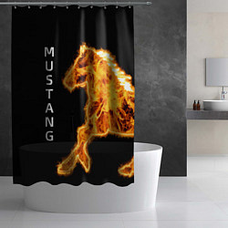 Шторка для душа Mustang fire, цвет: 3D-принт — фото 2