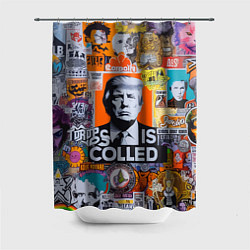 Шторка для душа Donald Trump - american сollage, цвет: 3D-принт