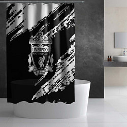 Шторка для душа Liverpool белые краски текстура, цвет: 3D-принт — фото 2
