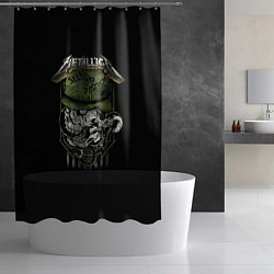 Шторка для душа Metallica - skull, цвет: 3D-принт — фото 2