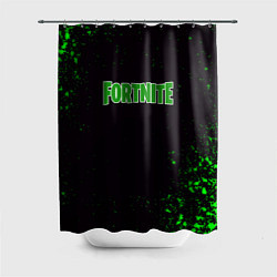 Шторка для душа Fortnite зеленый краски лого, цвет: 3D-принт