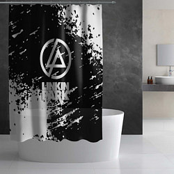Шторка для душа Linkin park logo краски текстура, цвет: 3D-принт — фото 2