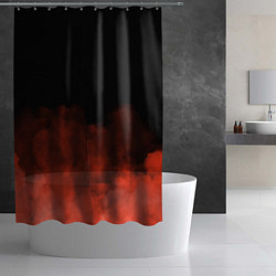 Шторка для душа Красный туман на чёрном, цвет: 3D-принт — фото 2