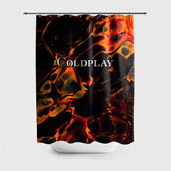 Шторка для душа Coldplay red lava, цвет: 3D-принт